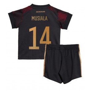 Njemačka Jamal Musiala #14 Gostujuci Dres za Dječji SP 2022 Kratak Rukavima (+ kratke hlače)